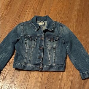 I Love H81 Kids Classic Blue Crop Denim Jacket